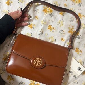 Tory Burch Brown Leather Shoulder Bag